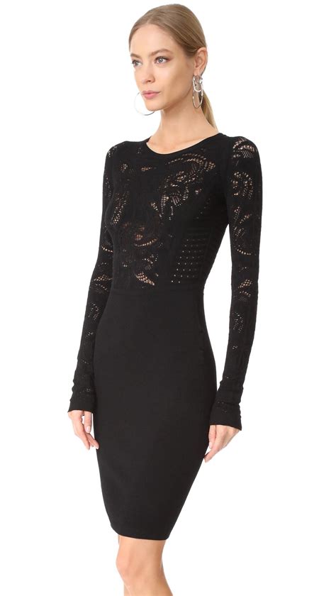 versace tattoo knit dress|Shop Versace Tattoo Knit Bodycon Dress .